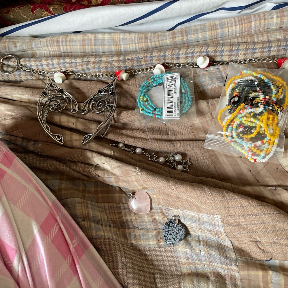 LOT OF ACCESSORY BUNDLE. All but the pendants and ear cuffs are from Romwe.